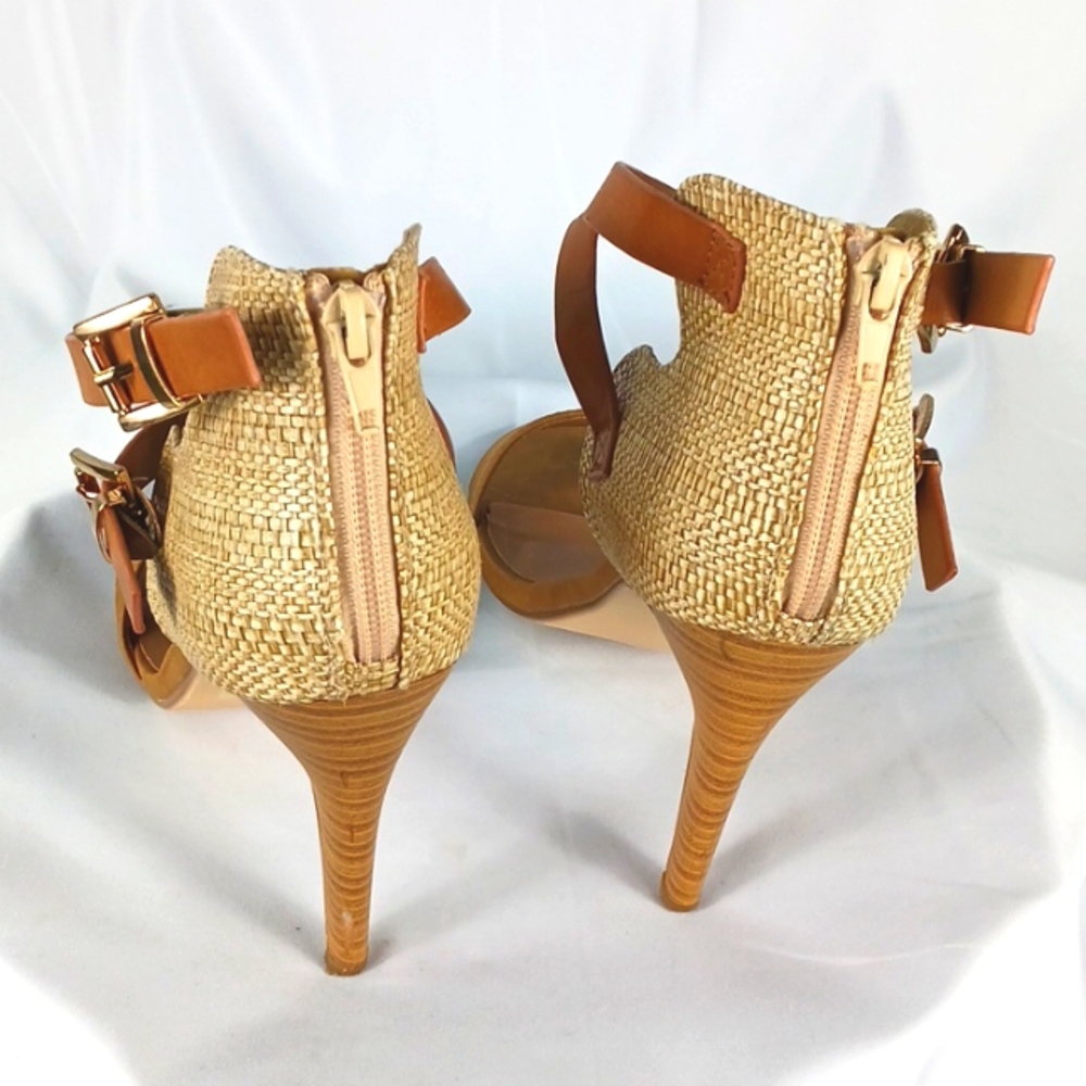 Asia Raffia Tan Heel × Delicious - Picture 3 of 6